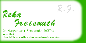reka freismuth business card